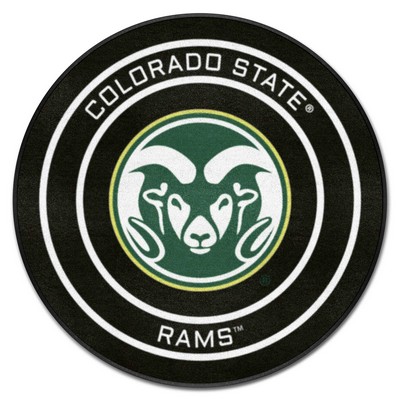Fan Mats  LLC Colorado State Rams Puck Mat Black