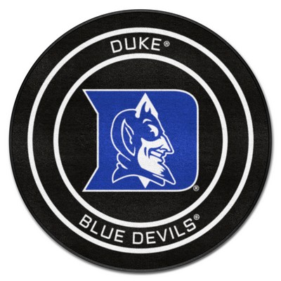 Fan Mats  LLC Duke Hockey Puck Rug - 27in. Diameter Black