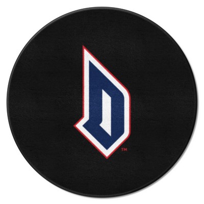 Fan Mats  LLC Duquesne Duke Hockey Puck Rug - 27in. Diameter Black