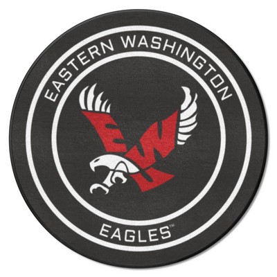 Fan Mats  LLC Eastern Washington Hockey Puck Rug - 27in. Diameter Black