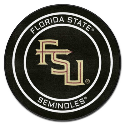 Fan Mats  LLC Florida State Seminoles Puck Mat Black