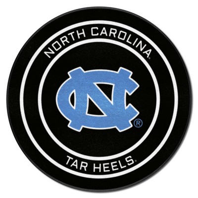 Fan Mats  LLC North Carolina Tar Heels Puck Mat Black