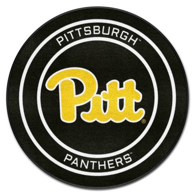 Fan Mats  LLC Pitt Panthers Puck Mat Black