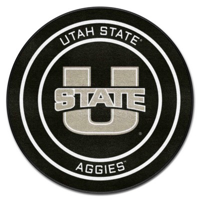 Fan Mats  LLC Utah State Aggies Puck Mat Black