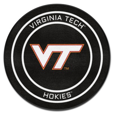 Fan Mats  LLC Virginia Tech Hockey Puck Rug - 27in. Diameter Black