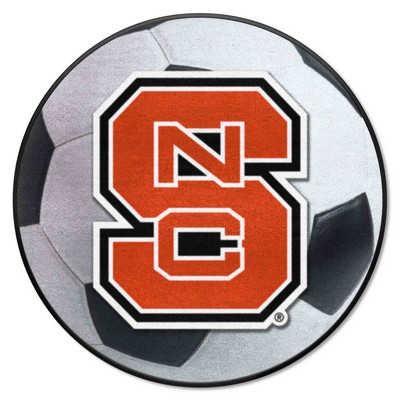 Fan Mats  LLC NC State Wolfpack Soccer Ball Mat White
