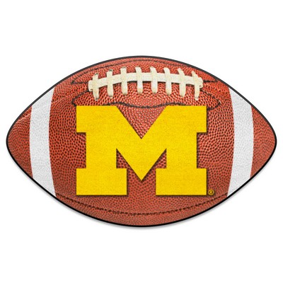Fan Mats  LLC Michigan Wolverines Football Mat Brown