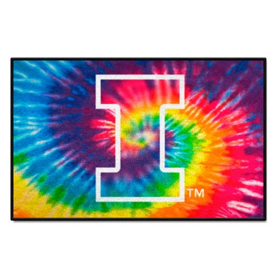 Fan Mats  LLC Illinois Illini Starter Mat Tie Dye Tie Dye