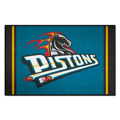 Detroit Pistons Starter Mat Retro Teal Fan Mats  LLC Detroit Pistons Starter Mat Retro Teal