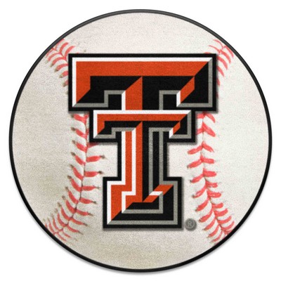 Fan Mats  LLC Texas Tech Red Raiders Baseball Mat White