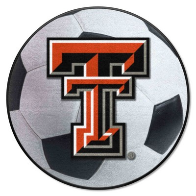 Fan Mats  LLC Texas Tech Red Raiders Soccer Ball Mat White