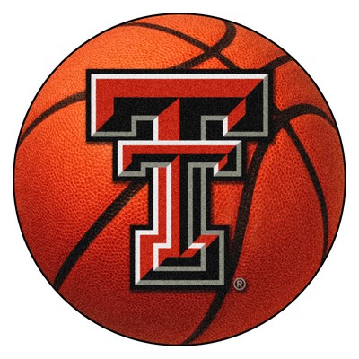 Fan Mats  LLC Texas Tech Red Raiders Basketball Rug 