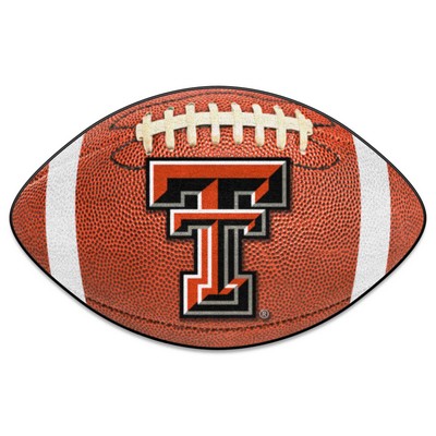 Fan Mats  LLC Texas Tech Red Raiders Football Mat Brown