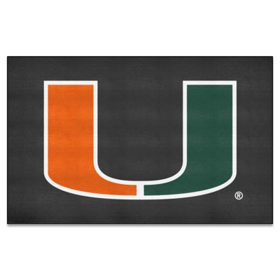 Fan Mats  LLC Miami Hurricanes Ulti-Mat Black