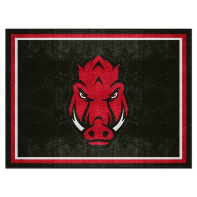 Fan Mats  LLC Arkansas Razorbacks 8x10 Rug Black