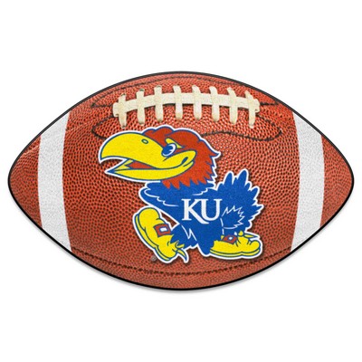 Fan Mats  LLC Kansas Jayhawks Football Mat Brown