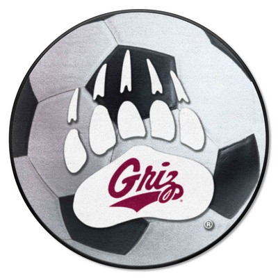 Fan Mats  LLC Montana Grizzlies Soccer Ball Mat White