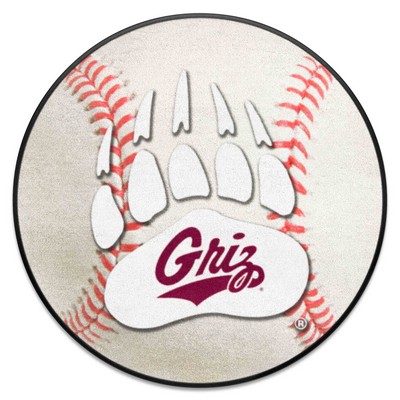 Fan Mats  LLC Montana Grizzlies Baseball Mat White