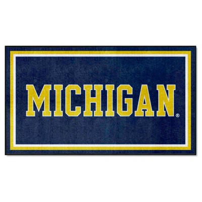Fan Mats  LLC Michigan Wolverines 3x5 Rug Blue