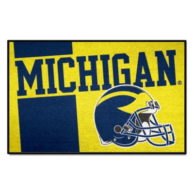 Fan Mats  LLC Michigan Wolverines Starter Mat Uniform Yellow