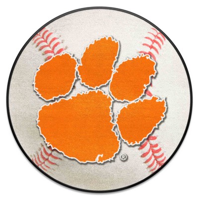 Fan Mats  LLC Clemson Tigers Baseball Mat White