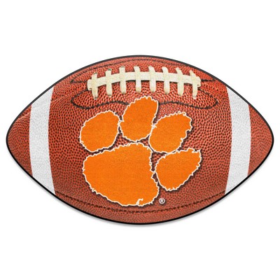 Fan Mats  LLC Clemson Tigers Football Mat Brown