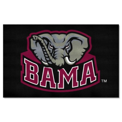 Fan Mats  LLC Alabama Crimson Tide Ulti-Mat Black