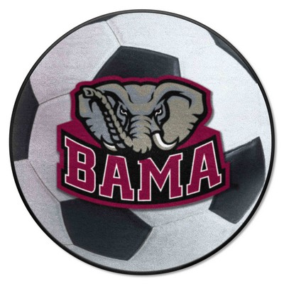 Fan Mats  LLC Alabama Crimson Tide Soccer Ball Mat White