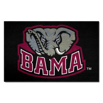 Fan Mats  LLC Alabama Crimson Tide Starter Mat Black