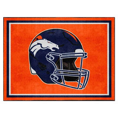 Fan Mats  LLC Denver Broncos 8x10 Rug Orange