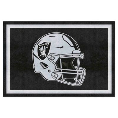 Fan Mats  LLC Las Vegas Raiders 5x8 Rug Black