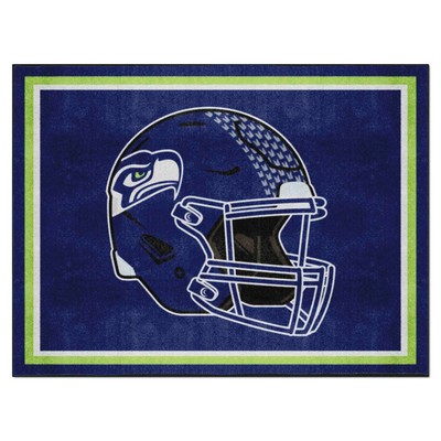 Seattle Seahawks 8x10 Rug Navy Fan Mats  LLC Seattle Seahawks 8x10 Rug Navy