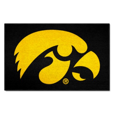 Fan Mats  LLC Iowa Hawkeyes Starter Mat Black