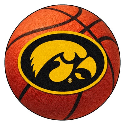Fan Mats  LLC Iowa Hawkeyes Basketball Rug 