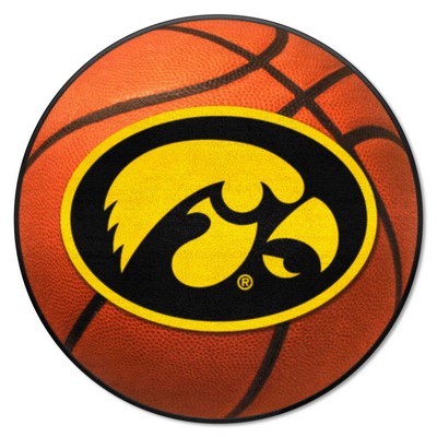 Fan Mats  LLC Iowa Hawkeyes Basketball Mat Orange