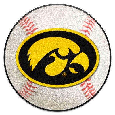 Fan Mats  LLC Iowa Hawkeyes Baseball Mat White