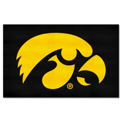 Fan Mats  LLC Iowa Hawkeyes Ulti-Mat Black