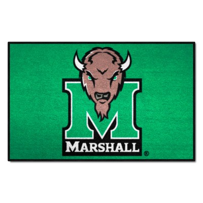 Fan Mats  LLC Marshall Thundering Herd Starter Mat Green