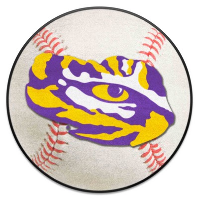 Fan Mats  LLC LSU Tigers Baseball Mat White