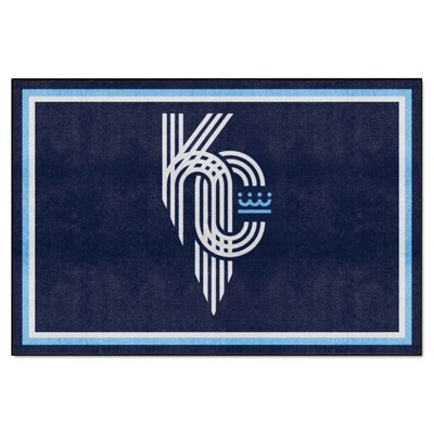Fan Mats  LLC Kansas City Royals 5x8 Rug Blue