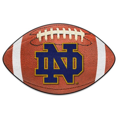 Fan Mats  LLC Notre Dame Fighting Irish Football Mat Brown