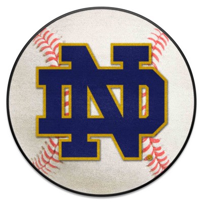Fan Mats  LLC Notre Dame Fighting Irish Baseball Mat White