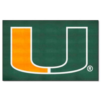 Fan Mats  LLC Miami Hurricanes Ulti-Mat Green