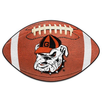 Fan Mats  LLC Georgia Bulldogs Football Mat Brown