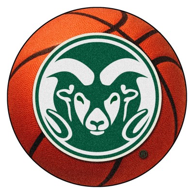 Fan Mats  LLC Colorado State Rams Logo Basketball Rug 