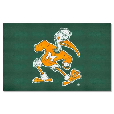 Fan Mats  LLC Miami Hurricanes Ulti-Mat Black