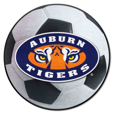Fan Mats  LLC Auburn Tigers Soccer Ball Mat White