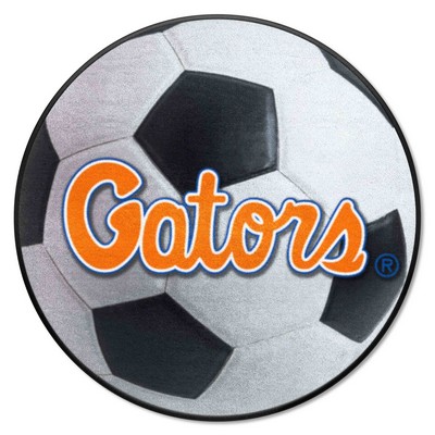 Fan Mats  LLC Florida Gators Soccer Ball Mat White