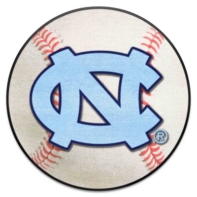 Fan Mats  LLC North Carolina Tar Heels Baseball Mat White