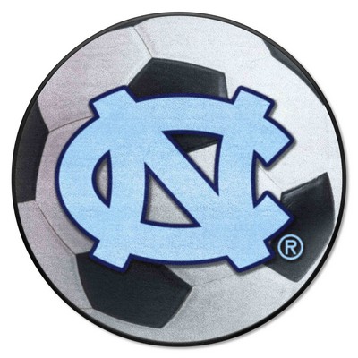 Fan Mats  LLC North Carolina Tar Heels Soccer Ball Mat White